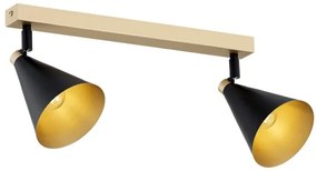 Argon 7147 - Bodové svietidlo LUCINDA 2xE14/7W/230V čierna/zlatá