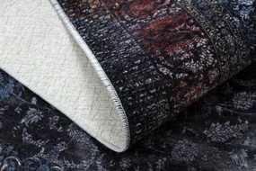 Koberec MIRO 51600.810 Rozeta s rámom, protišmykový, prateľný, hrdzavo-modrá