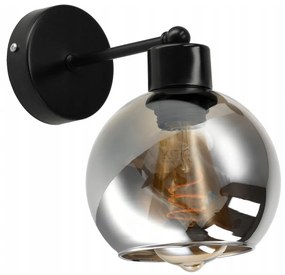 BERGE Sklenená LED nástenná lampa 1xE27 - dymová guľa