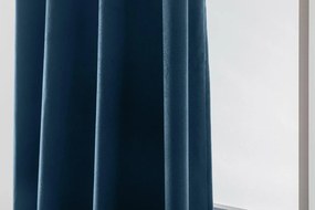 Petrolejový zatemňovací záves VELVET 140x270 cm Zavesenie: Riasiaca páska
