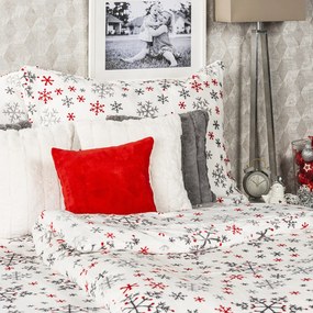 4Home obliečky mikroflanel Snowflakes, 140 x 200 cm, 70 x 90 cm