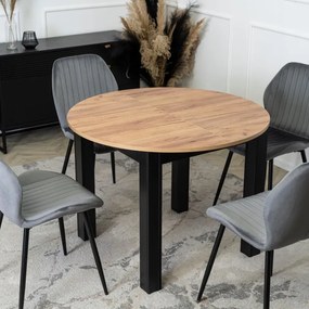 HARRY Rozkladací stôl 102-142 cm Artisan Dub/Čierna