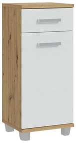 Kúpeľňová skrinka VENOM biela/dub artisan