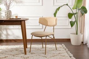 Sada jedálenských stoličiek Nancy Beige and Gold,2 ks