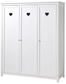 Biela detská šatníková skriňa 159x191x57 cm Amori – Vipack