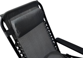 TRENDIE Záhradné ležadlo sivé
