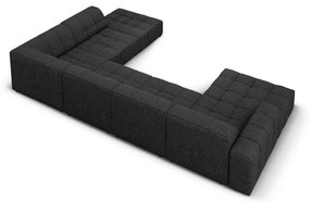 Antracitová rohová pohovka (pravý roh/do "U") Chicago – Cosmopolitan Design