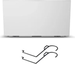 Plastový balkónový kvetináč DUC400W 39,5 cm - biela