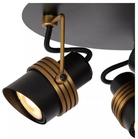 Lucide 34944/13/30 - Bodové svietidlo TUNDRAN 3xGU10/5W/230V čierna