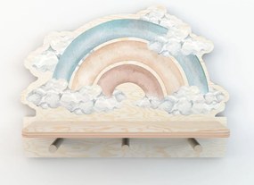 Polička do detskej izby dúha modrá