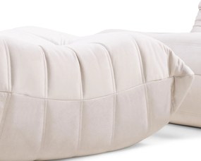 Čalouněný taburet Fugi světle béžový