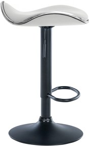 Barová stolička Shanghai - čierny rám - Biela