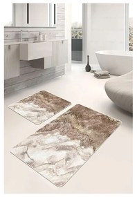 Hnedé kúpeľňové predložky v súprave 2 ks 60x100 cm – Mila Home