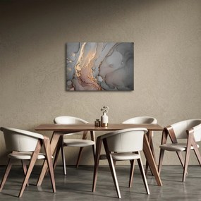 Obrázok - Šedo-zlatý mramor (70x50 cm)