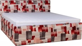 MANŽELSKÁ POSTEĽ S LAMELOVÝM ROŠTOM AMELIE 180X200 CM, 200x180, vínová vzor (č.155)