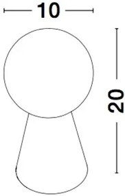 Dizajnová stolová lampa Zero 10 Svetlá sivé