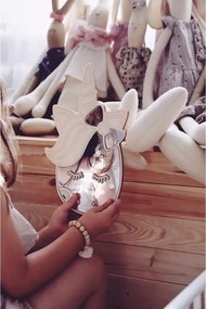 Zrkadlo Jednorožec do detskej izby – akrylové zrkadlo z dreva 30x19 cm