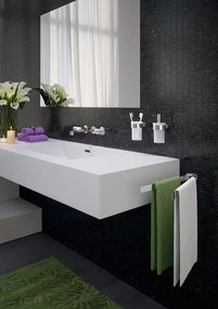 Sapho Sapho, Držiak toaletného papiera s poličkou, čierna matná, UN1197B