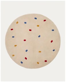 Krémový bavlnený detský koberec ø120 cm Luli – Kave Home