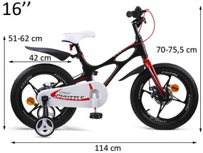 RoyalBaby Space Shuttle RB-16-22 16&quot; detský bicykel čierno-biely 2024