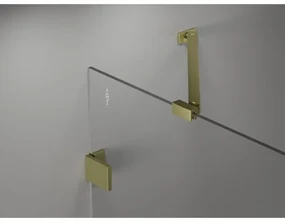 Mexen Lunar Duo, výklopný sprchový kút 115 x 90 cm, 8mm číre sklo, zlatý matný profil, 834-115L-090P-55-00