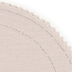 Ľanové prestieranie myška púdrovo ružová so striebornou 39x35cm