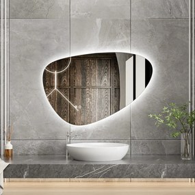 Erga Amelia, asymetrické LED zrkadlo 90x60 cm, 1955 lm, 6500K, zadné osvetlenie, ERG-V01-407-9060-00