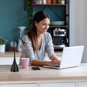 Rabalux 74204 - LED Stmievateľná stolná lampa JEFF LED/4W/230V 3000K čierna