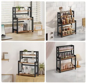 Kuchynská polica CEZAR čierna