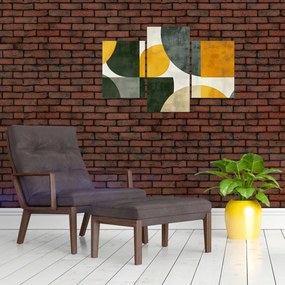 Obraz - Abstrakcia v olivovej farbe (90x60 cm)