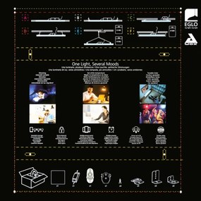 Eglo 32547 - LED RGBW Stmievateľný podhľadový panel SALOBRENA-C 34W/230V biela+ DO