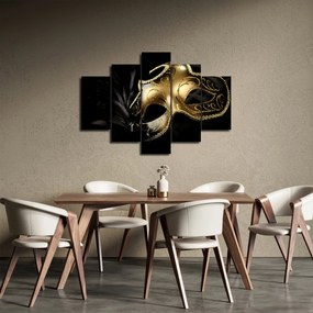 Obraz - Zlatá škraboška (150x105 cm)