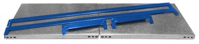Majster Regál Bezskrutkové kovové regál extra polica 120x50cm, 250kg na policu, Modrá/Zinok