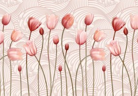 Fototapeta - Ružové tulipány (147x102 cm)