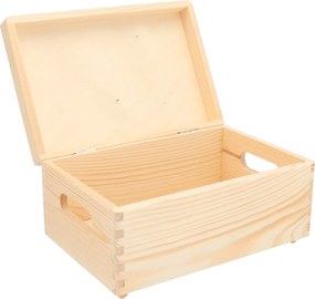 ČistéDrevo Drevený box s vekom 30 x 20 x 14 cm