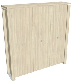 Vysoká šatníková skriňa Verno+ S 200 x 46 x 210 cm, agát / vanilka