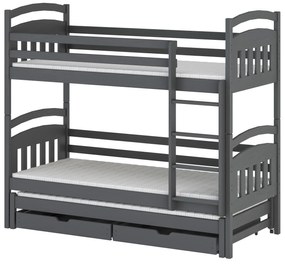 Detská posteľ 90 x 190 cm ANIE (s roštom a úl. priestorom) (grafit). Vlastná spoľahlivá doprava až k Vám domov. 1013230