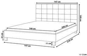 Manželská posteľ 140 cm ROLLA (s roštom) (tmavosivá). Vlastná spoľahlivá doprava až k Vám domov. 1007495