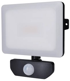 SOLIGHT LED reflektor Quick so sensorom, 20W, 1700lm, 4000K, IP65, čierny