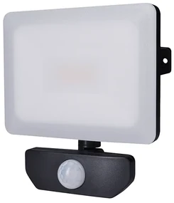 SOLIGHT LED reflektor Quick so sensorom, 20W, 1700lm, 4000K, IP65, čierny