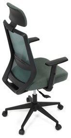 Kancelárska ergonomická stolička SENA — látka, čierna / zelená