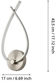 Eglo 98889 - LED Nástenné svietidlo PALOZZA LED/10W/230V