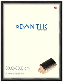 DANTIK rám na obraz 60x80 | ANIVERSA černá AG (Plexi Čiré)