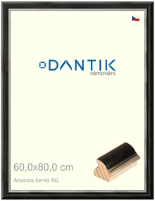 DANTIK rám na obraz 60x80 | ANIVERSA černá AG (Plexi Čiré)