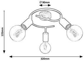 Rabalux 3978 - Bodové svietidlo PABLO 3xE27/40W/230V