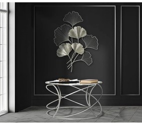 Kovová závesná dekorácia v striebornej farbe Mauro Ferretti Goxy Silver, 62 x 86 cm