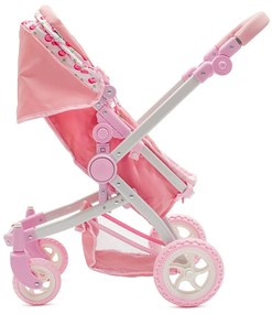 Kočík pre bábiku Baby Mix 2v1 Sophie ružový, 63,5x 37 x 63,5 cm