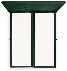 Posteľ Boxspring Penia 160x200 s úložným priestorom - zelený hydrofóbny zamat Element 12