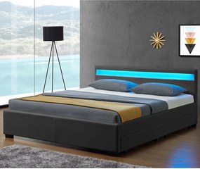 Čalúnená posteľ Lyon 140 x 200 cm, tmavošedá
