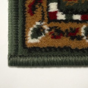 Alfa Carpets, AKCIA: 140x120 cm Behúň na mieru TEHERAN T-102 green - obšitý zo všetkých strán, zelená, chodba / predsieň